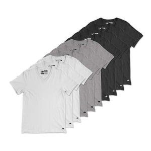 Vintage Poly Blend V-Neck Tee // 10-Pack