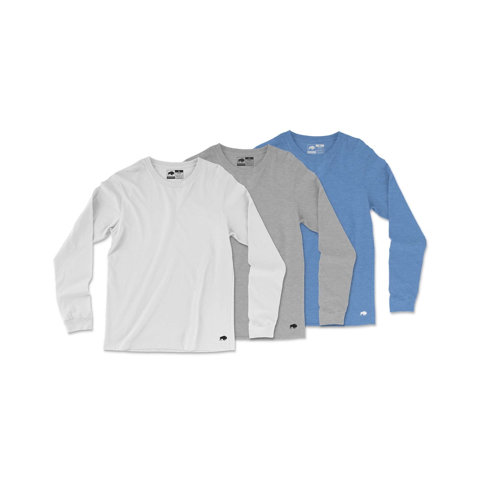 Vintage Poly Blend Long Sleeve Tee // 3-Pack