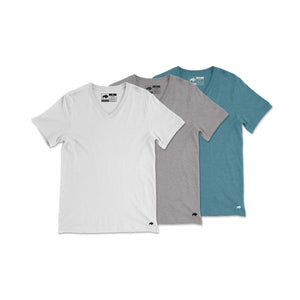 Vintage Poly Blend V-Neck Tee // 3-Pack